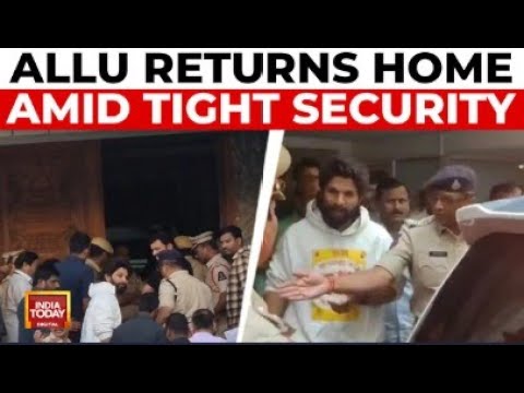 Allu Arjun Released From Jail After Detention, Fans Protest Arrest | India Today News