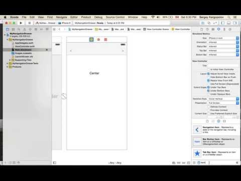 Left Side Navigation menu or Navigation Drawer example in Swift with MMDrawerController [VIDEO #1] - UCbA2jT41CAlZF_V1V-iSaCQ