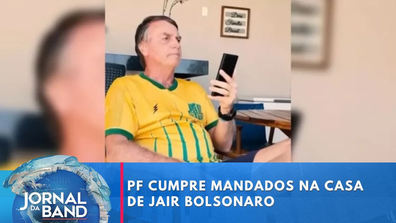 Bolsonaro estava em casa quando agentes da PF realizaram mandados I Jornal da Band