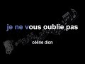 celine dion  je ne vous oublie pas  lyrics  paroles  letra