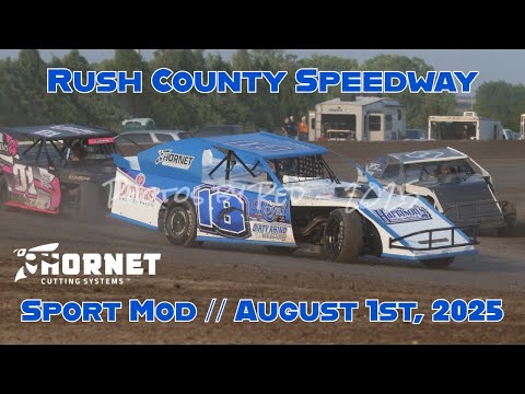 Rush County Speedway Sport Mod 08/01/2025 #10 Alex Wiens/#18 Kyle Wiens - dirt track racing video image