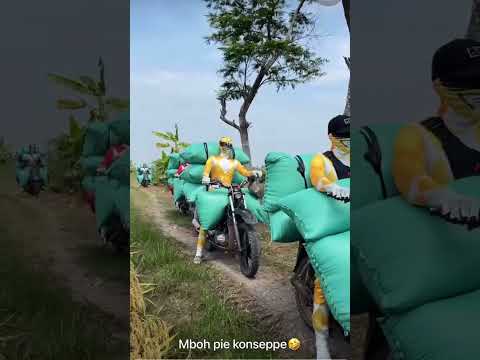 power rangers ojek gabah #powerrangers #petanimilenial