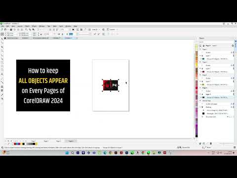 How to keep ALL OBJECTS APPEAR on Every Pages of CorelDRAW 2024