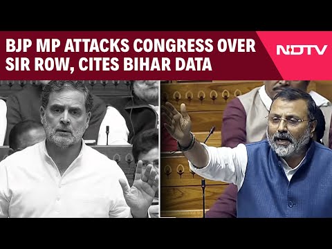 SIR Debate | BJP MP Nishikant Dubey Attacks Congress Over SIR Row, Cites Bihar-Maharashtra Data