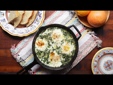Creamy One-Pot Spinach Egg Breakfast ? Tasty