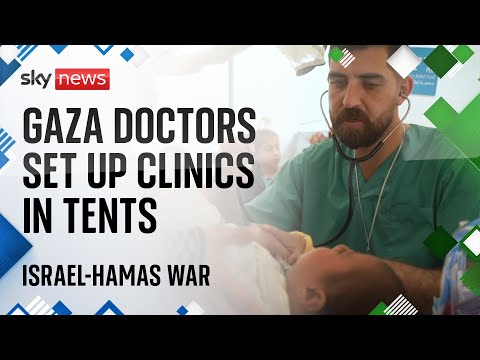 Doctors set up tents on Gaza refugee camp streets amid 'catastrophic' situation | Israel-Hamas war