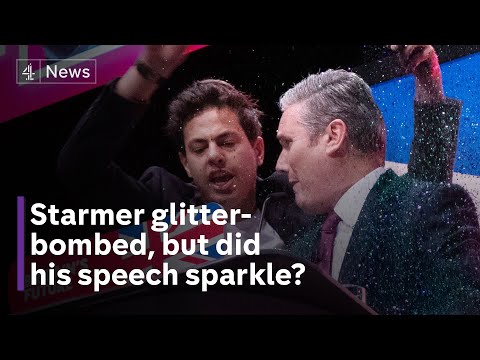 Glitter-bombed Starmer promises a ‘decade of national renewal’
