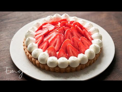 Easy Strawberry Tart with Microwave Custard Cream Recipe | Emojoie