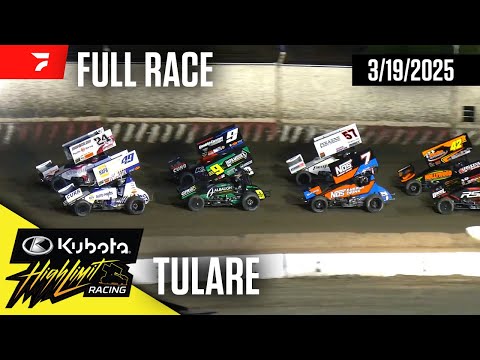 FULL RACE: Kubota High Limit Racing at Tulare Thunderbowl Raceway 3/19/2025 - dirt track racing video image