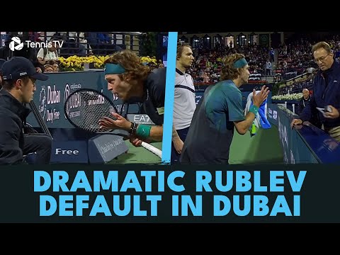 Dramatic Andrey Rublev Default In Dubai 2024 Semi-Final