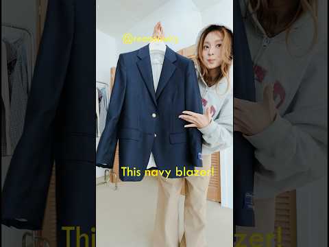 30초컷 예쁜 <strong>네이비</strong> 자켓 같이 코디해요🤍