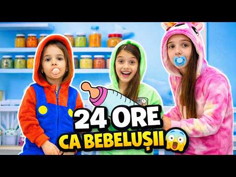 24 de ORE MÂNCARE doar pentru BEBELUȘI 🍼😱 Challenge cu TEO și ARI 👶 (Partea 1)