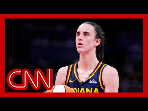 Caitlin Clark reacts after being left off Team USA's Olympic team