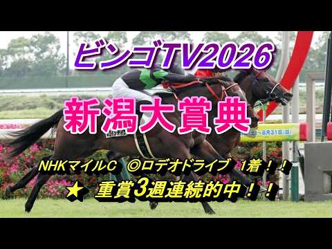 2026【新潟大賞典】NHKマイルC ◎ロデオドライブ1着!!重賞3週連續的中!!