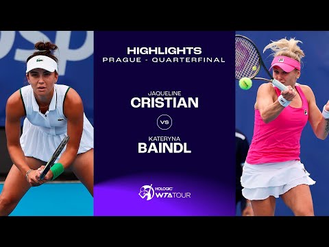 Jaqueline Cristian vs. Kateryna Baindl | 2023 Prague Quarterfinal | WTA Match Highlights