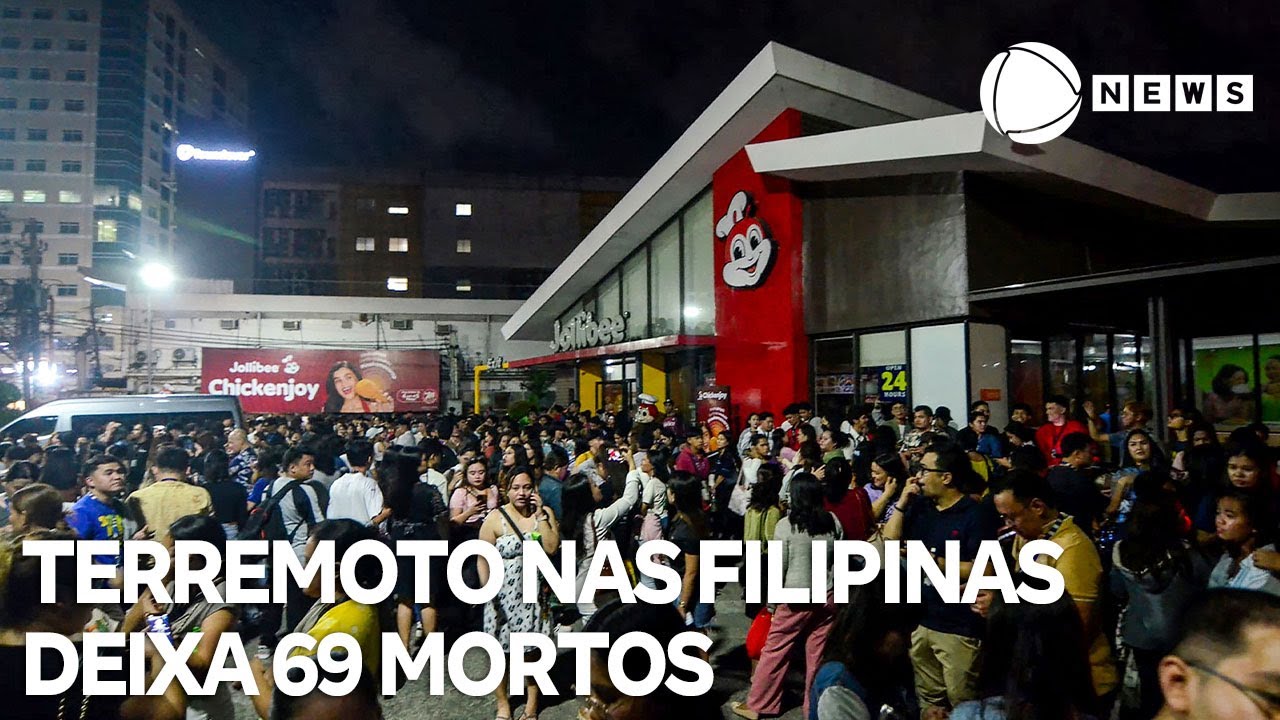 Terremoto de magnitude 69 atinge Filipinas e causa 69 mortes