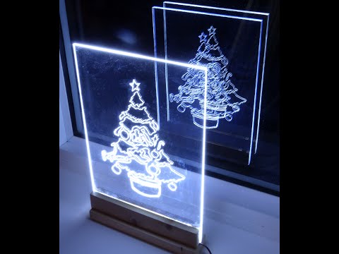 How to make acrylic led Christmas tree edge light sign / decoration - UCtMM9yct8wrdLEZNwLkj-2Q