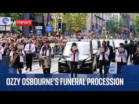 Family and fans say goodbye to Ozzy Osbourne at Birmingham procession