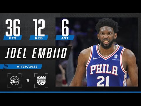 Joel Embiid’s dominance CONTINUES! 36-PT double-double in 76ers win video clip 