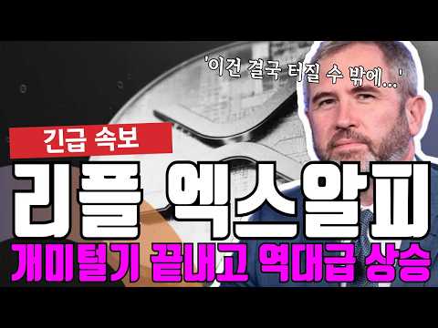 리플 엑스알피 <strong>개미털기</strong> 완전히 끝내고 역대급 상승 이어집니다