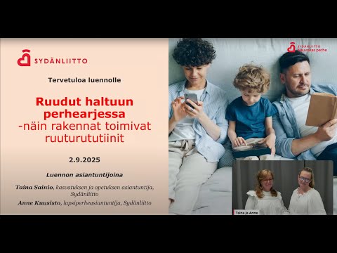 Ruudut haltuun perhearjessa – näin rakennat toimivat ruuturutiinit -verkkoluento