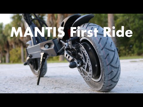 Fluidfreeride MANTIS Electric Scooter First Ride - Powerful, Long Range, Portable