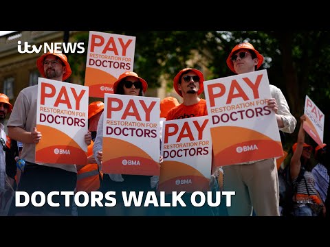 Five days of NHS strike action at end of July as resident doctors walk out | ITV News