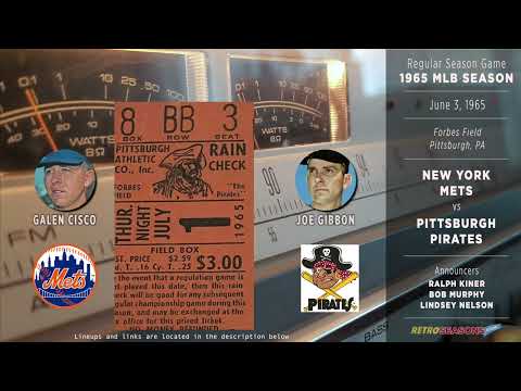 1965 New York Mets vs Pittsburgh Pirates - Radio Broadcast video clip