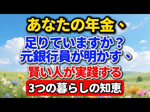 あなたの年金、足りていますか?元銀行員が明かす、賢い人が実践する3つの暮らしの知恵 #老後の暮らし #シニアライフ #節約術 #人間関係 #人生経験 #感動する話 #年金生活 #生き方