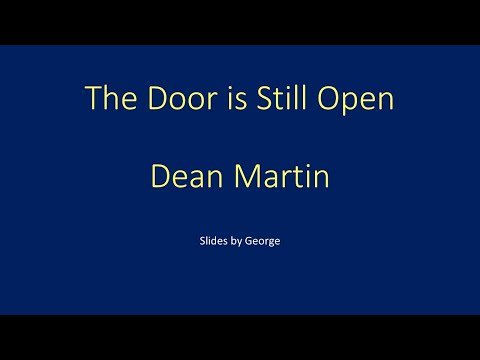 Dean Martin   The Door is Still Open to My Heart   karaoke