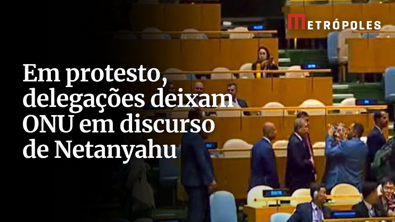 Em protesto delegações deixam ONU em discurso de Netanyahu