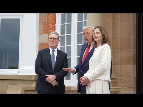 US President Trump welcomes UK PM Starmer to Scottish golf resort | AFP