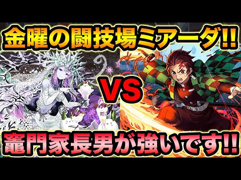 【長男】紫晶の氷雪王ミアーダ出るまで周回してみた！竈門炭治郎が適性高いぞ！金曜の闘技場【スー☆パズドラ】