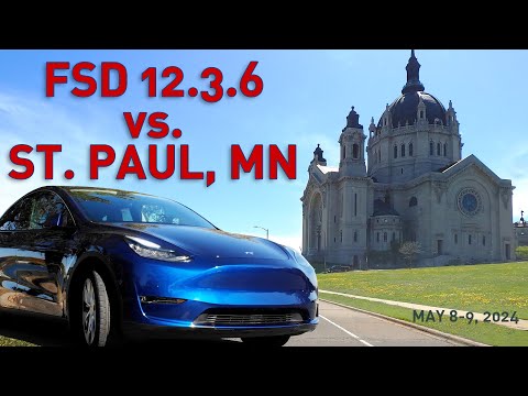 Tesla's FSD 12.3.6 VS St. Paul