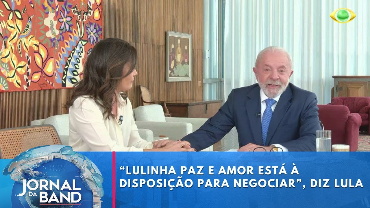 Lulinha paz e amor está à disposição para negociar diz Lula sobre sanções | Jornal da Band