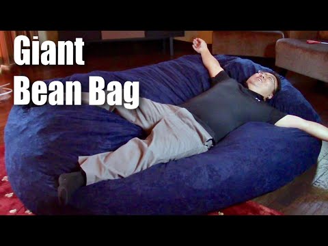 Big Joe 7-Foot XXL Fuf giant bean bag chair in blue Comfort Suede review - UCS-ix9RRO7OJdspbgaGOFiA