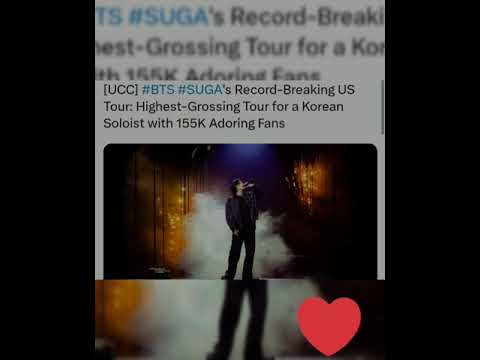 #BTS #SUGA's Record-Breaking US Tour: Highest-Grossing Tour for a Korean Soloist with 155K Adoring