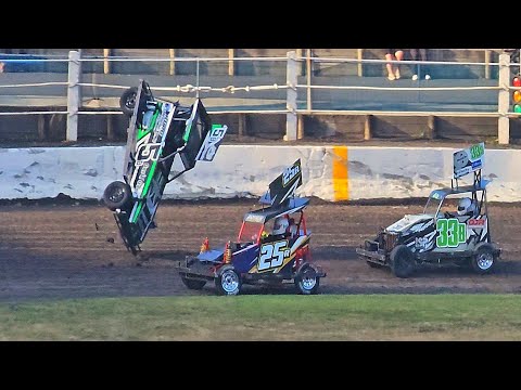 Paradise Valley Speedway - Ministocks in Paradise 2025 Seniors Qualifying Highlights - 14/2/25 - dirt track racing video image