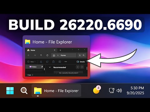 New Windows 11 25H2 Build 26220.6690 – New Taskbar, New Video Wallpaper Feature and Fixes (Dev)
