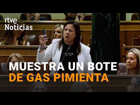 Armengol pide la salida de la diputada del PP, Ana Vázquez por mostrar un bote de gas pimienta