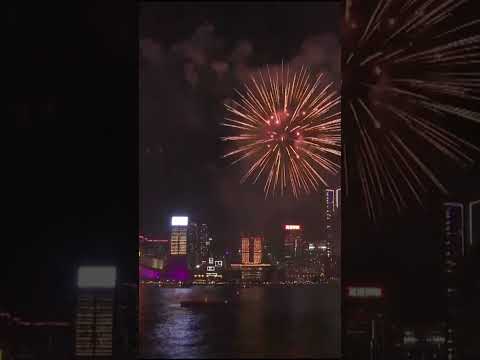 Lunar New Year: Fireworks light up the Hong Kong skyline to celebrate