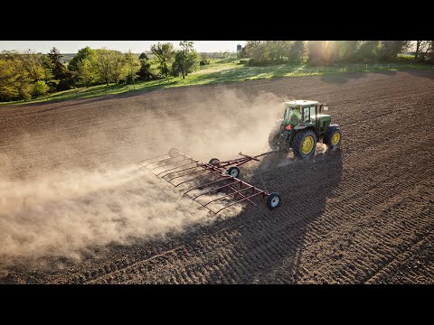 Laying Geotextile and Harrowing