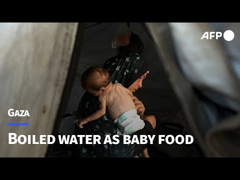 'I feed him boiled water' says Gazan mother amid dire food shortages | AFP
