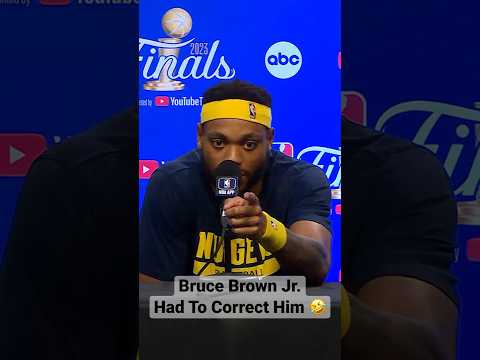 “I’m 6’4” by the way” - Bruce Brown Jr. Corrects The Reporter! 🤣 | #Shorts