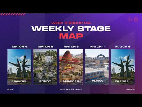 (MAP) 위클리 스테이지 WEEK 3 GROUP C/A ⎮ 2026 PWS [배틀그라운드] [배그]