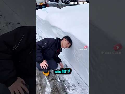 Beginilah Rasanya Tinggal di Negara Bersalju Setiap Hari! ❄️😲 #shorts #FaktaMusimDingin #salju