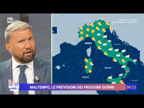 Maltempo, le previsioni dei prossimi giorni - Unomattina Estate 20/08/2024