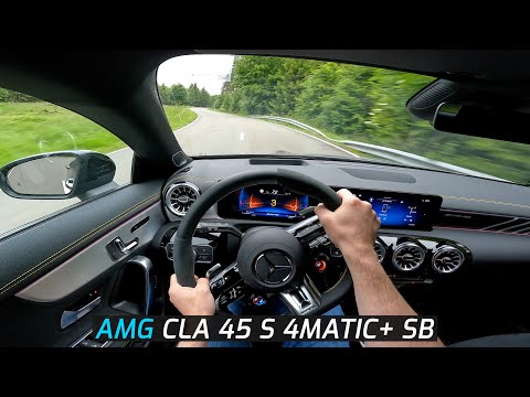 2024 MERCEDES AMG CLA 45 S 4MATIC+ SHOOTING BRAKE 421 HP POV TEST DRIVE