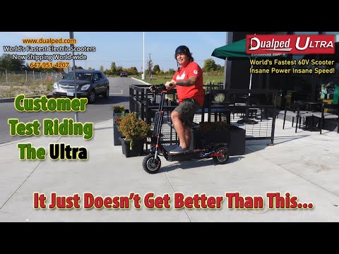 Frank Test Riding The Dualped Ultra World's Fastest 60V Scooter