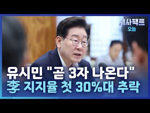 [시사팩트 오늘] 李 대통령 지지율 첫 30대 진입… 청년층 이어 중도도 돌아섰다